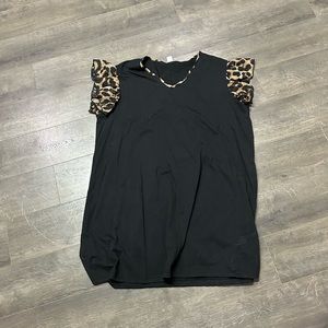 Women’s cheetah print t-shirt dress
